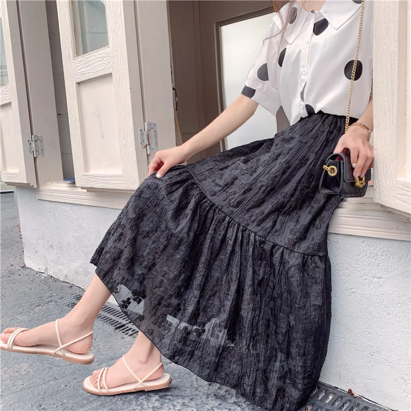 Limiguyue French High Waist Apricot Black Three-Dimensional Petal Chiffon Skirt Pleated Women Female Jupe Longue Midi Saia K1204
Limiguyue French High Waist Apricot Black Three-Dimensional Petal Chiffon Skirt Pleated Women Female Jupe Longue Midi Saia K1204