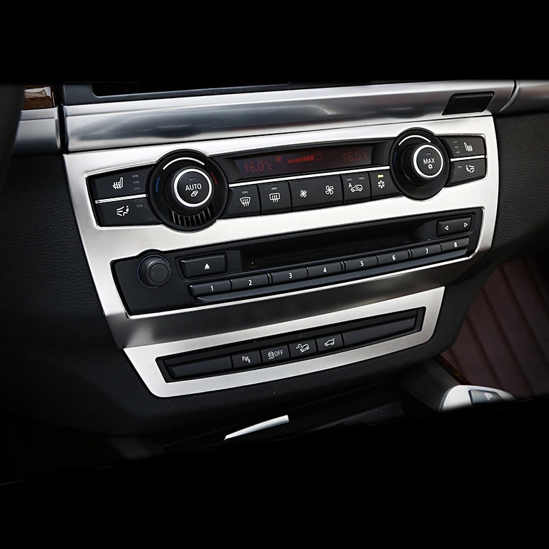 Chrome Car Styling Inner Middle Console AC CD Panel Decorative Cover trim frame For BMW X5 F15 X6 F16 E70 E71 Auto Accessories
Chrome Car Styling Inner Middle Console AC CD Panel Decorative Cover trim frame For BMW X5 F15 X6 F16 E70 E71 Auto Accessories