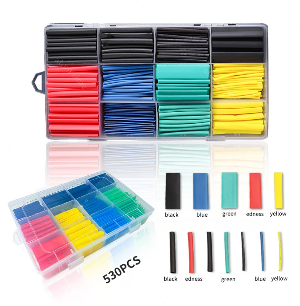 530 шт. огнестойкая термоусадочная втулка Защитная Изолированная термоусадочная трубка цветная черная термоусадочная KA
530 шт. огнестойкая термоусадочная втулка Защитная Изолированная термоусадочная трубка цветная черная термоусадочная KA