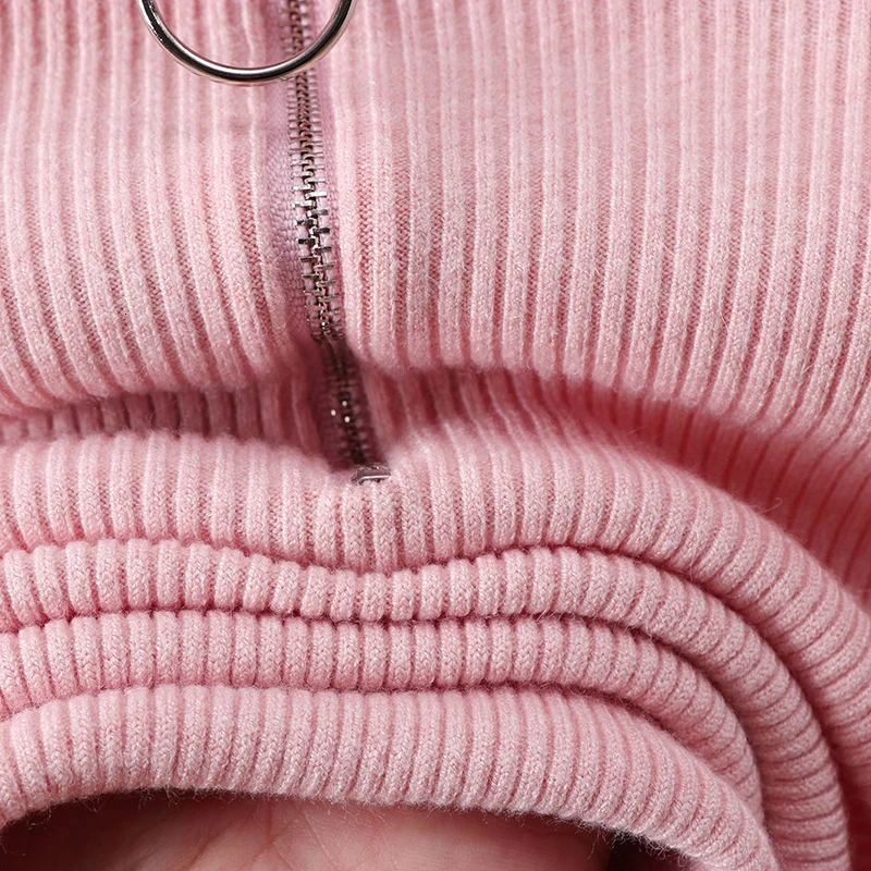 Slim Zipper Sweater Tops Half Turtleneck Fit Pullover Stretchy Jumper Solid Pull Femme Forextolux 2020 Autumn Winter Women
Slim Zipper Sweater Tops Half Turtleneck Fit Pullover Stretchy Jumper Solid Pull Femme Forextolux 2020 Autumn Winter Women