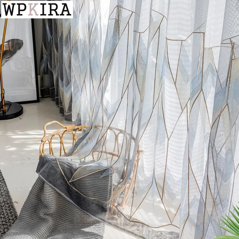 Nordic Grey Geometric Sheer Curtain for Living Room Embroidery Voile Curtain for Bedroom Bay Window Tulle Drape S445#C
Nordic Grey Geometric Sheer Curtain for Living Room Embroidery Voile Curtain for Bedroom Bay Window Tulle Drape S445#C
