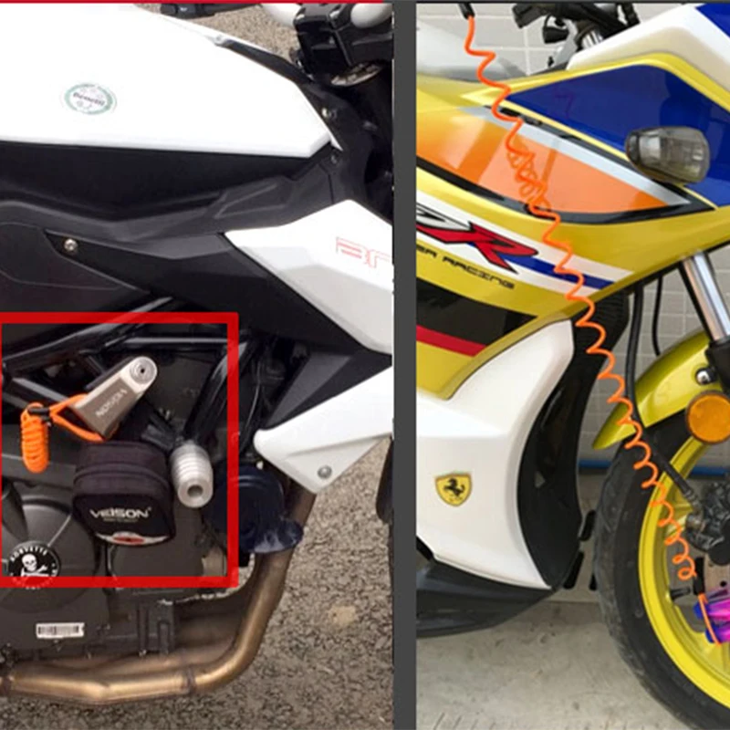 VEISON Motorcycle Lock Waterproof Alarm Bike Steel Disc Scooter Lock Security Warning Anti-theft Brake Rotor Padlock
VEISON Motorcycle Lock Waterproof Alarm Bike Steel Disc Scooter Lock Security Warning Anti-theft Brake Rotor Padlock