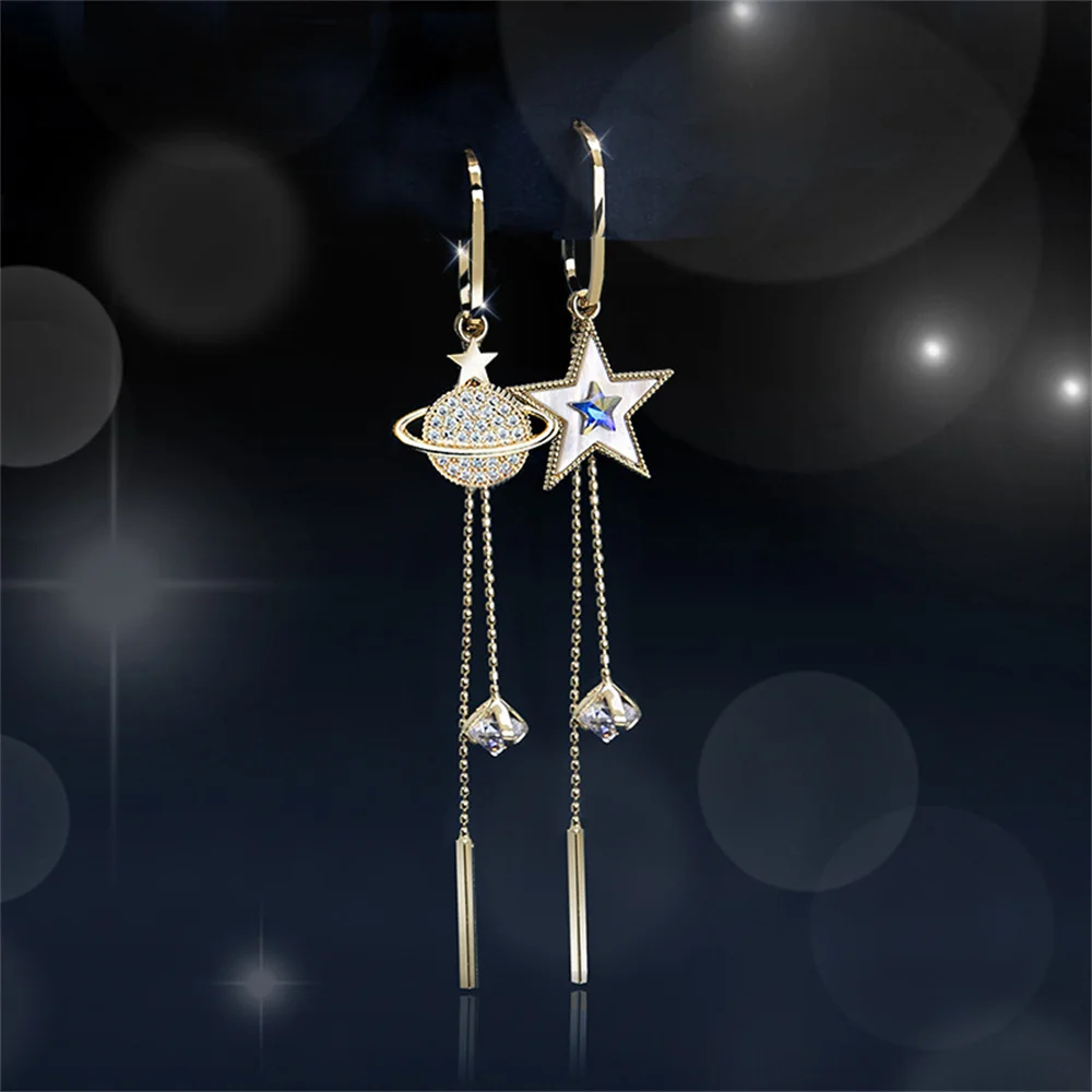 Charm Planet Long Crystal Tassel Gold Color Hanging Dangle Earrings for Women Wedding Drop Earing Fashion Jewelry Gifts
Charm Planet Long Crystal Tassel Gold Color Hanging Dangle Earrings for Women Wedding Drop Earing Fashion Jewelry Gifts