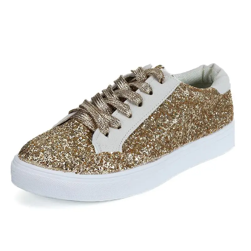 Nis Women Glitter Sneakers Bling Flats Woman Spring New Casual Ladies Vulcanized Shoes Female Comfort Lace Up Fashion Shoes
Nis Women Glitter Sneakers Bling Flats Woman Spring New Casual Ladies Vulcanized Shoes Female Comfort Lace Up Fashion Shoes