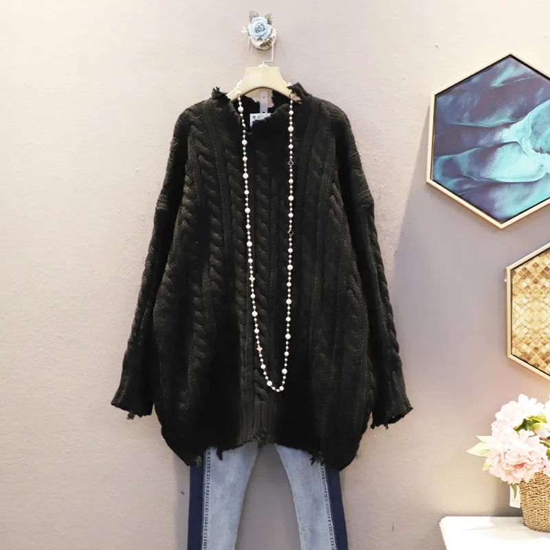 IEQJ Tattered Necking Loose Knitted Long Sweater Pullover Women Long Sleeve Casual Solid Color 2021 Autumn GD008
IEQJ Tattered Necking Loose Knitted Long Sweater Pullover Women Long Sleeve Casual Solid Color 2021 Autumn GD008