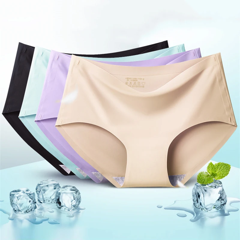Seamless Panties Women Ice Silk Underwear M-2XL Soft Female Underpants Big Size Seamless Underwear 3Pcs/set Girls Briefs
Seamless Panties Women Ice Silk Underwear M-2XL Soft Female Underpants Big Size Seamless Underwear 3Pcs/set Girls Briefs