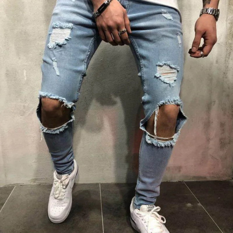 American Street Fashion Brand Broken Hole Men's Personalized Fashion Slim Legged Pants High Elastic Hole Broken Jeans
American Street Fashion Brand Broken Hole Men's Personalized Fashion Slim Legged Pants High Elastic Hole Broken Jeans