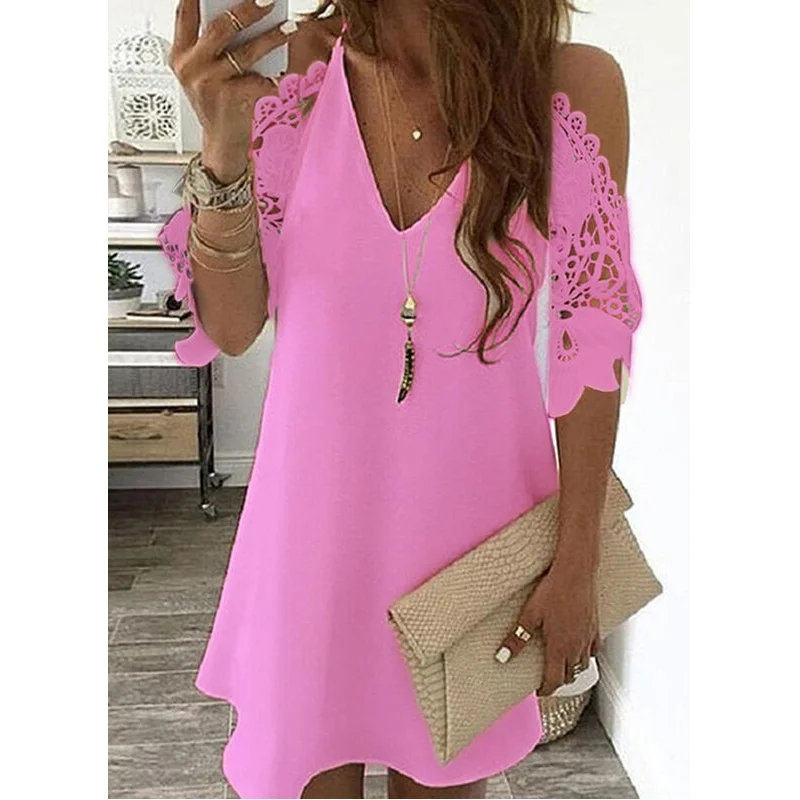 Hot Women Summer Lace Solid Color Dress Vintage Sexy Fashion DressCasual Party Dress V Neck Sling Sundress Plus Size Vestidos
Hot Women Summer Lace Solid Color Dress Vintage Sexy Fashion DressCasual Party Dress V Neck Sling Sundress Plus Size Vestidos