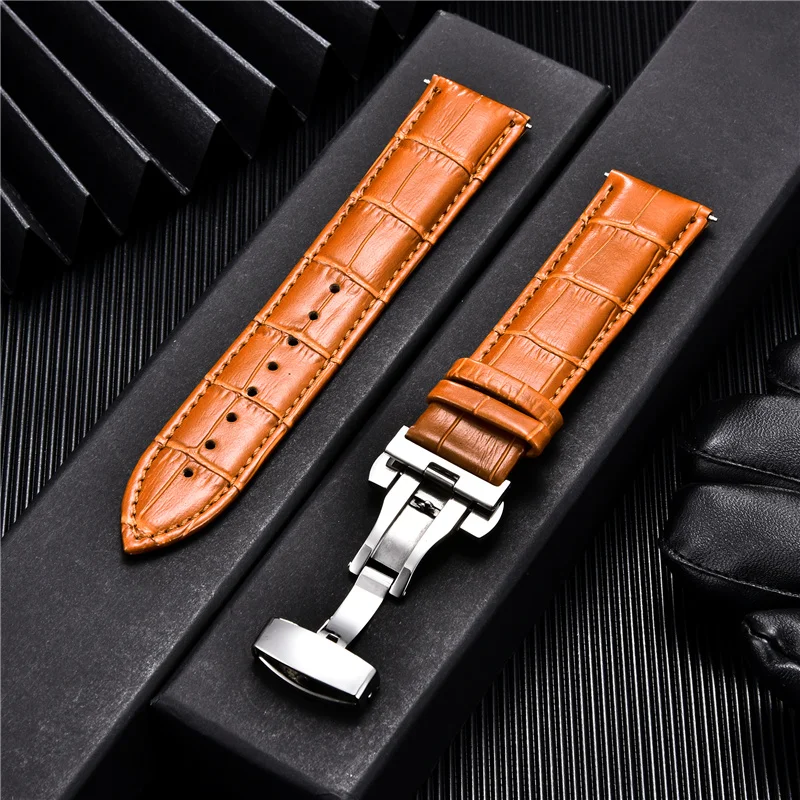 Pop Business Genuine Leather Watchband with Automatic Buckle Bracelet for Men's Watches 18mm 20mm 22mm 24mm Watch Straps
Pop Business Genuine Leather Watchband with Automatic Buckle Bracelet for Men's Watches 18mm 20mm 22mm 24mm Watch Straps