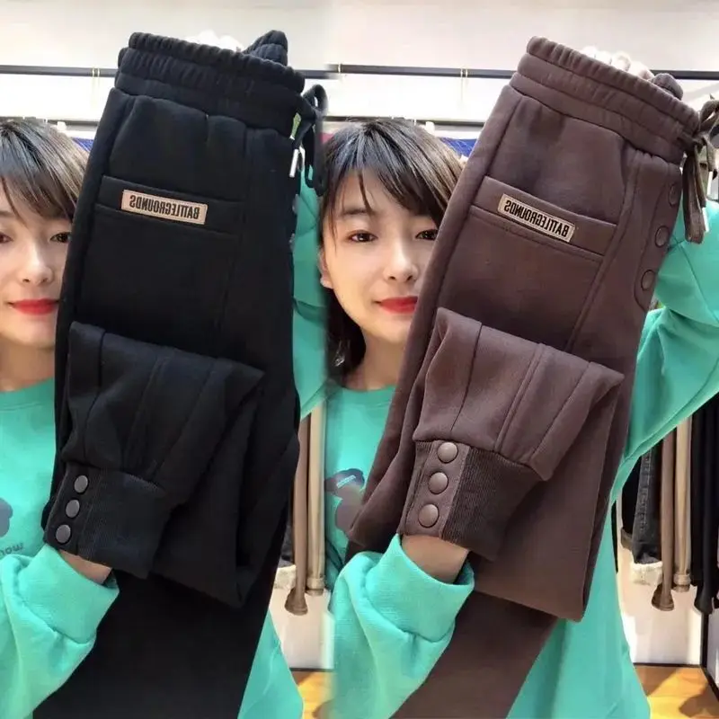 Xfhh Fashion Women's Trousers High Waist Elastic Casual Sports Pants Padded Warm Pants For Autumn Winter Tie Feet Harem
Xfhh Fashion Women's Trousers High Waist Elastic Casual Sports Pants Padded Warm Pants For Autumn Winter Tie Feet Harem