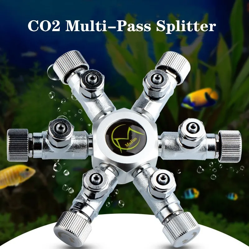 Stainless Steel Multi Way Aquarium CO2 Splitter Distributor Regulator Valve for Aquarium Plant CO2 Tank Fish Tank Accessory
Stainless Steel Multi Way Aquarium CO2 Splitter Distributor Regulator Valve for Aquarium Plant CO2 Tank Fish Tank Accessory