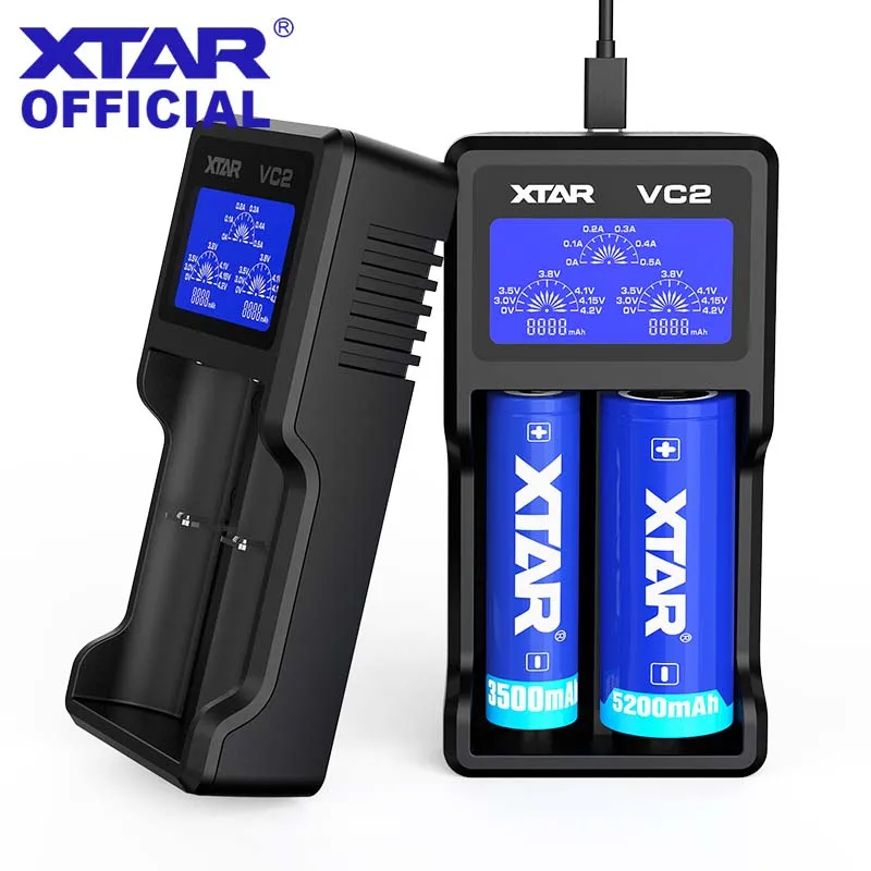 XTAR VC2 Battery Charger Charging For Rechargeable Battery Li-ion 10400-26650 DROPSHIPPIN USB Charger LCD Display 18650 Charger
XTAR VC2 Battery Charger Charging For Rechargeable Battery Li-ion 10400-26650 DROPSHIPPIN USB Charger LCD Display 18650 Charger