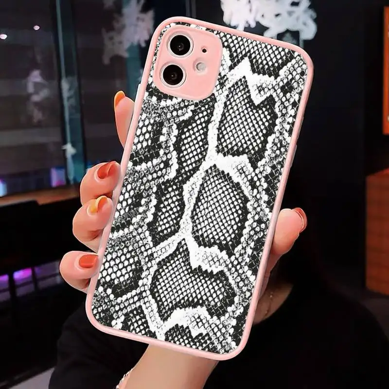 Snake skin luxury article purple Phone Case Matte transparent For Pink iPhone 12 Mini 11 Pro XR XS Max 7 8 Plus X Back Cover
Snake skin luxury article purple Phone Case Matte transparent For Pink iPhone 12 Mini 11 Pro XR XS Max 7 8 Plus X Back Cover
