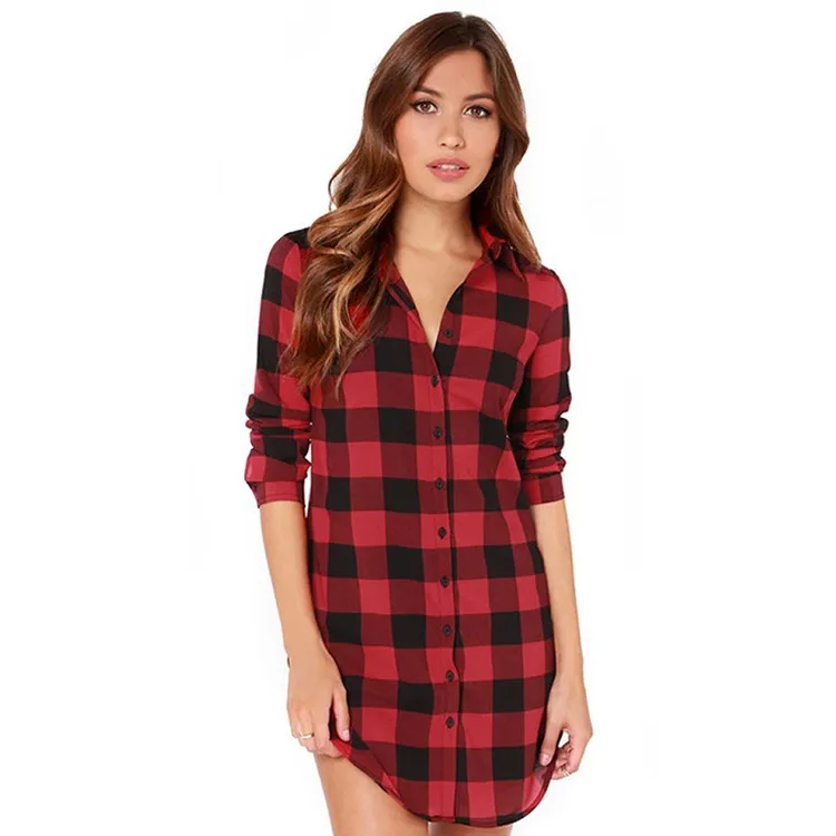 new Casual Red Long Sleeve Plaid Lapel medium length splicing shirt for women tops clothes
new Casual Red Long Sleeve Plaid Lapel medium length splicing shirt for women tops clothes