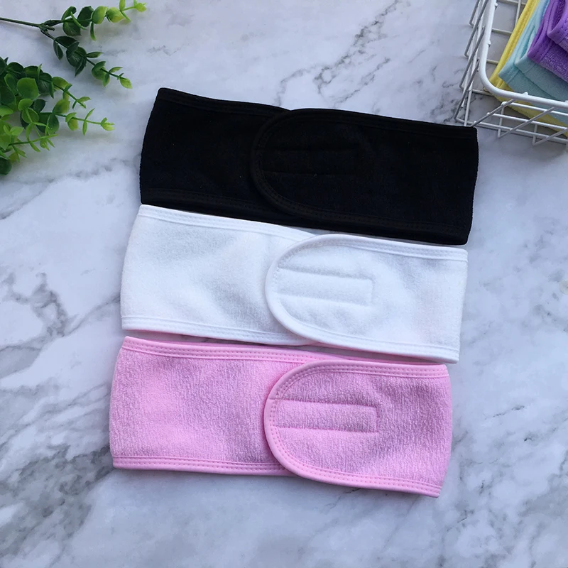 Shower Cap Bathroom Makeup Velcro Headband Solid Color Shower Cap Band Adjustable Wide Hairband Salon SPA Facial Headband 1pcs
Shower Cap Bathroom Makeup Velcro Headband Solid Color Shower Cap Band Adjustable Wide Hairband Salon SPA Facial Headband 1pcs