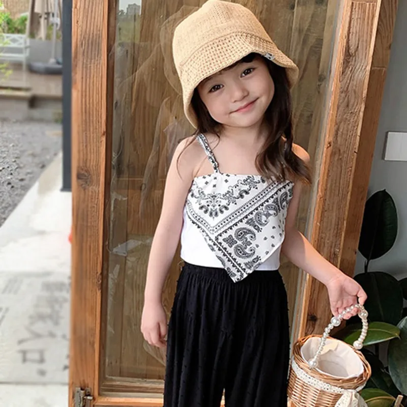 Summer Girls Korean Sling Tops Camisole Fashion Baby Girl Kids Retro Sleeveless Suspender Vest 2-8Y Children Print Clothes
Summer Girls Korean Sling Tops Camisole Fashion Baby Girl Kids Retro Sleeveless Suspender Vest 2-8Y Children Print Clothes