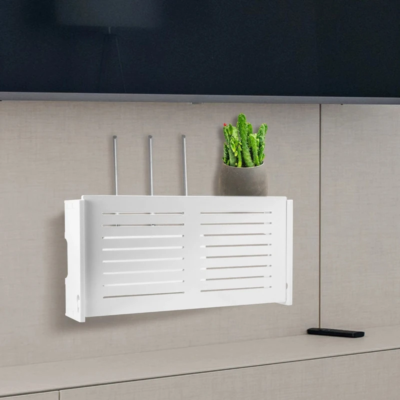 Wifi Router Storage Box Wall Mounted Wireless Panel Shelf Plug Board Bracket Cable Organizer Home Decor Retail
Wifi Router Storage Box Wall Mounted Wireless Panel Shelf Plug Board Bracket Cable Organizer Home Decor Retail
