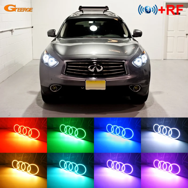 For Infiniti FX FX35 FX37 FX50 QX70 2009-2017 Excellent RF remote Bluetooth APP Multi-Color Ultra bright RGB LED Angel Eyes kit
For Infiniti FX FX35 FX37 FX50 QX70 2009-2017 Excellent RF remote Bluetooth APP Multi-Color Ultra bright RGB LED Angel Eyes kit