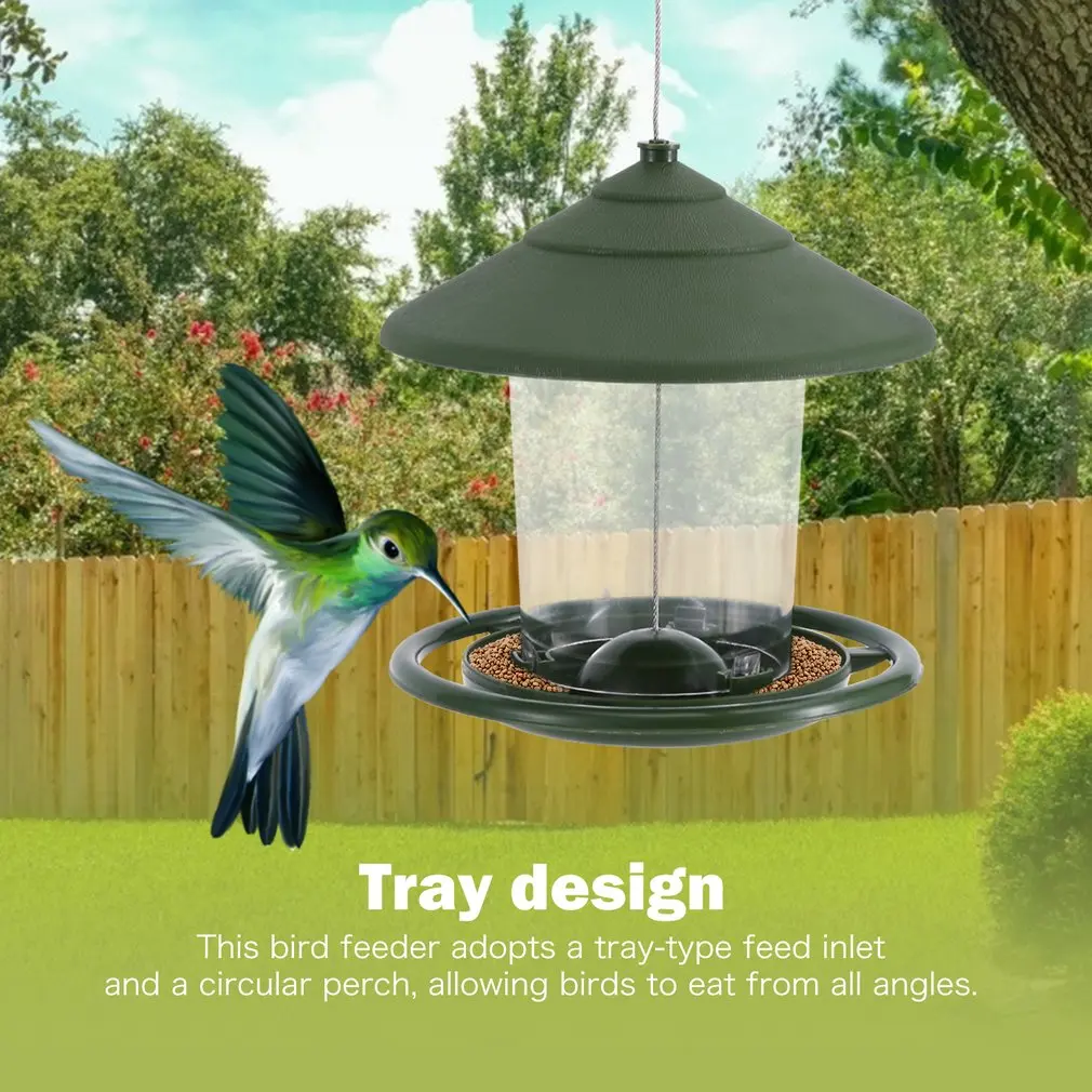 Кормушка для птиц, пластиковая кормушка для птиц с контейнером на крышу, водонепроницаемая подвесная кормушка для украшения сада с проволо... 
Кормушка для птиц, пластиковая кормушка для птиц с контейнером на крышу, водонепроницаемая подвесная кормушка для украшения сада с проволо...