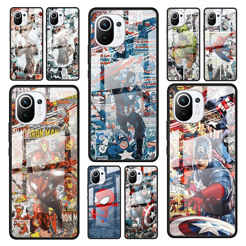 Spiderman captain america for Xiaomi Mi 11 Ultra Lite 10T Note 10 9T Pro CC9 CC9E 5G Luxury Tempered Glass Phone Case Cover
Spiderman captain america for Xiaomi Mi 11 Ultra Lite 10T Note 10 9T Pro CC9 CC9E 5G Luxury Tempered Glass Phone Case Cover