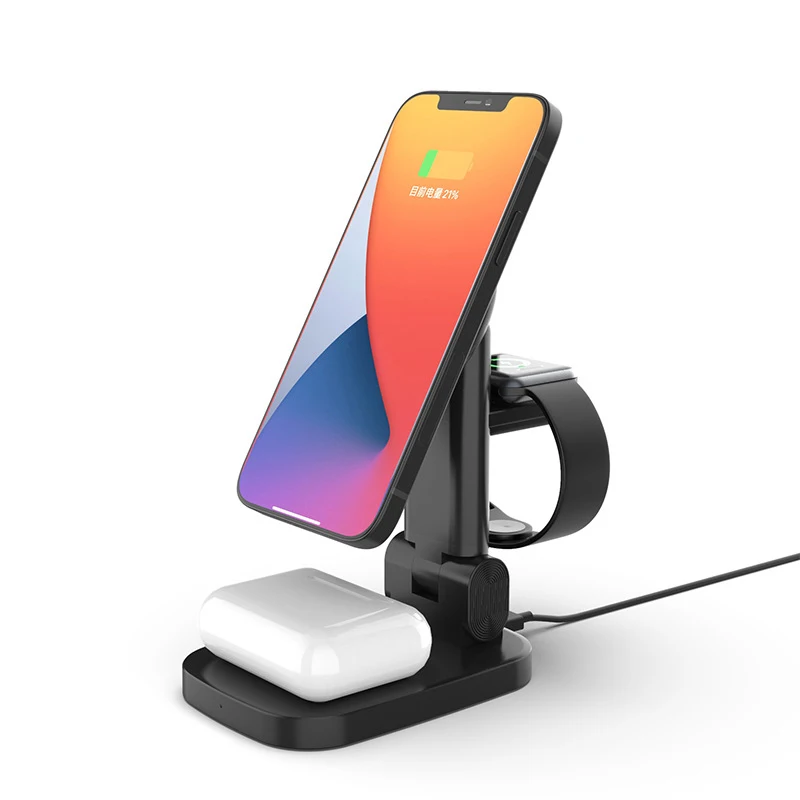 Foldable Magnetic 15W 3 In 1 Wireless Charger For Iphone 12 Series QI Wireless Charging Station For Apple Watch 6/SE/Airpods Pro
Foldable Magnetic 15W 3 In 1 Wireless Charger For Iphone 12 Series QI Wireless Charging Station For Apple Watch 6/SE/Airpods Pro