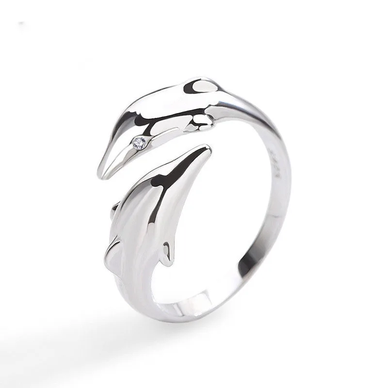 Double Dolphin Silver Color Adjustable Rings for Women Party Fashion Cute Charm Index Finger Ring Female Engagement Jewelry Gift
Double Dolphin Silver Color Adjustable Rings for Women Party Fashion Cute Charm Index Finger Ring Female Engagement Jewelry Gift