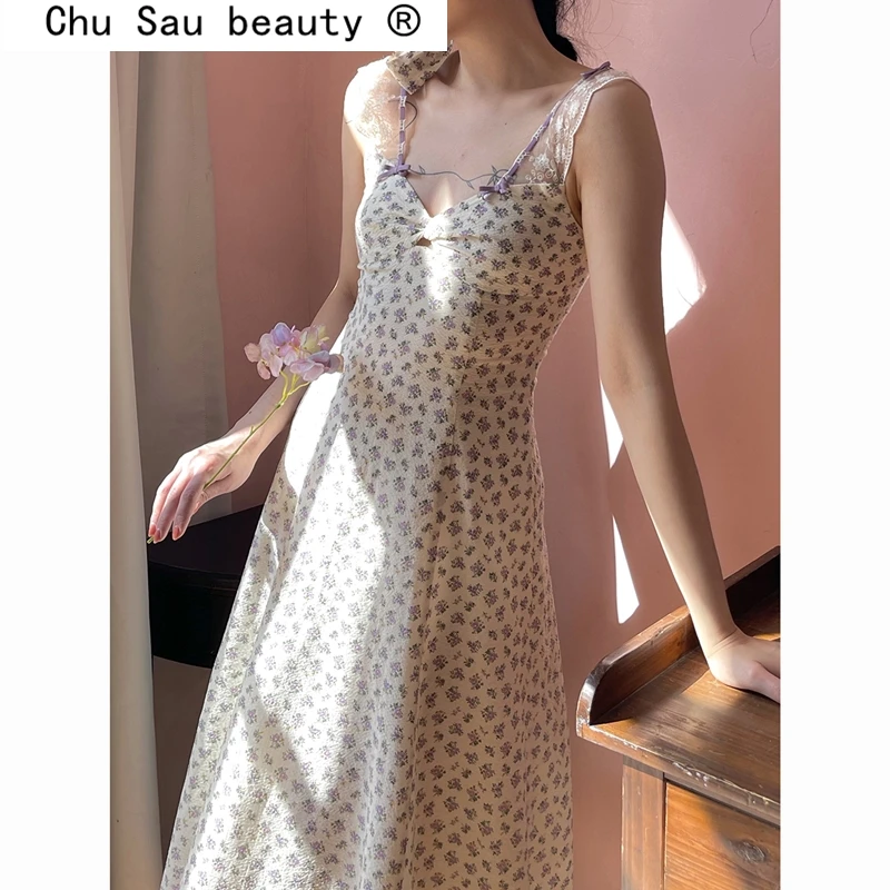 New Fashion Sweet Chic Vintage Floral Printed Midi Dress Women Sexy Lace Strap V-neck Backless Dresses Female Vestidos
New Fashion Sweet Chic Vintage Floral Printed Midi Dress Women Sexy Lace Strap V-neck Backless Dresses Female Vestidos