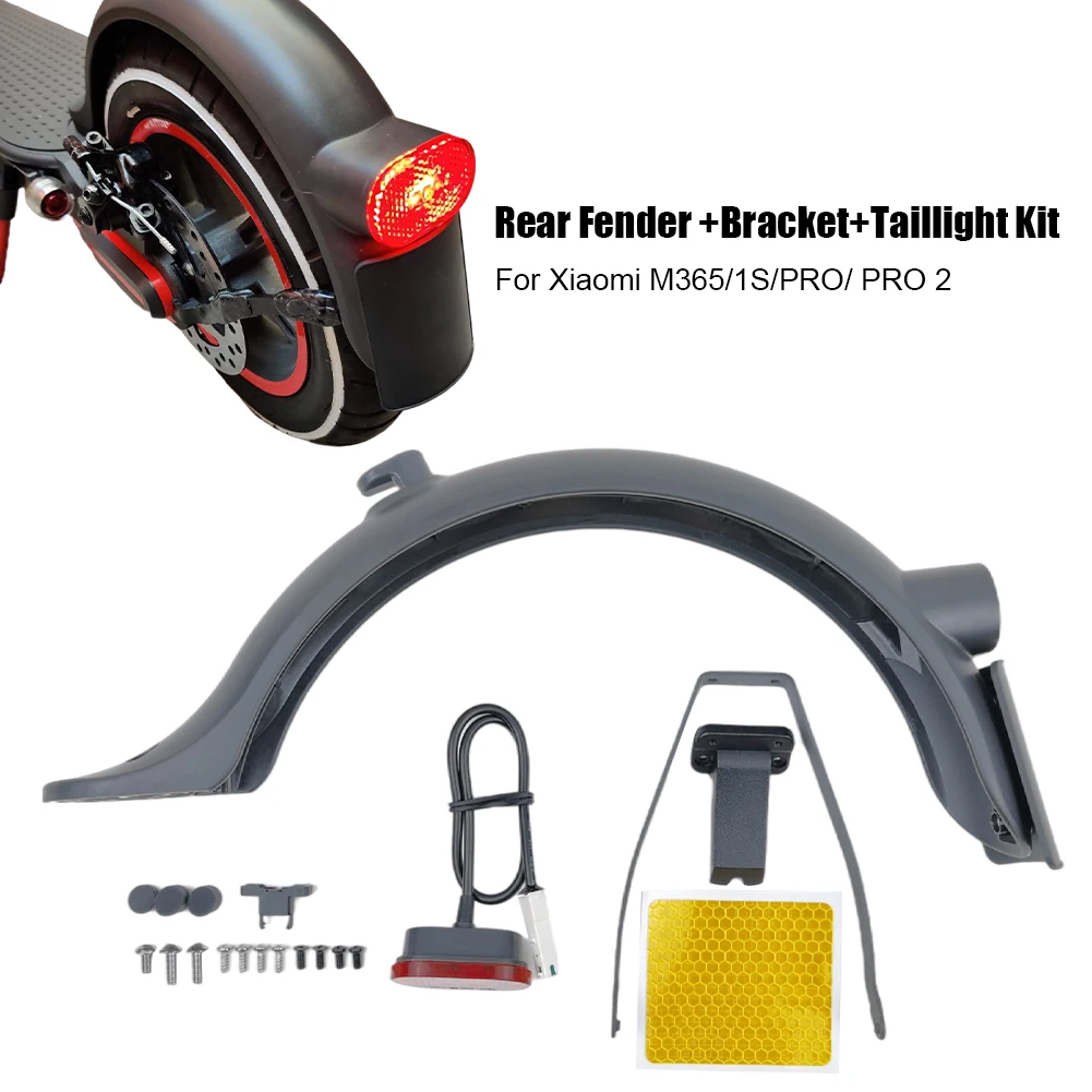Electric Scooter Rear Mudguard Fender Mud Guard Brake Taillight Set Kit for Xiaomi M365/1S/PRO/ PRO 2 Scooter Accessories Parts
Electric Scooter Rear Mudguard Fender Mud Guard Brake Taillight Set Kit for Xiaomi M365/1S/PRO/ PRO 2 Scooter Accessories Parts