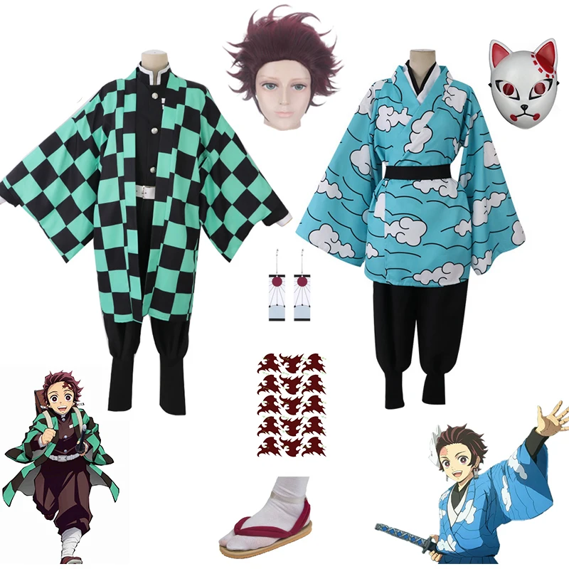 Demon Slayer Kamado Tanjirou Cosplay Costume Wig Mask Tattoo Earring Shoe Kimetsu no Yaiba Halloween Funny Costume
Demon Slayer Kamado Tanjirou Cosplay Costume Wig Mask Tattoo Earring Shoe Kimetsu no Yaiba Halloween Funny Costume