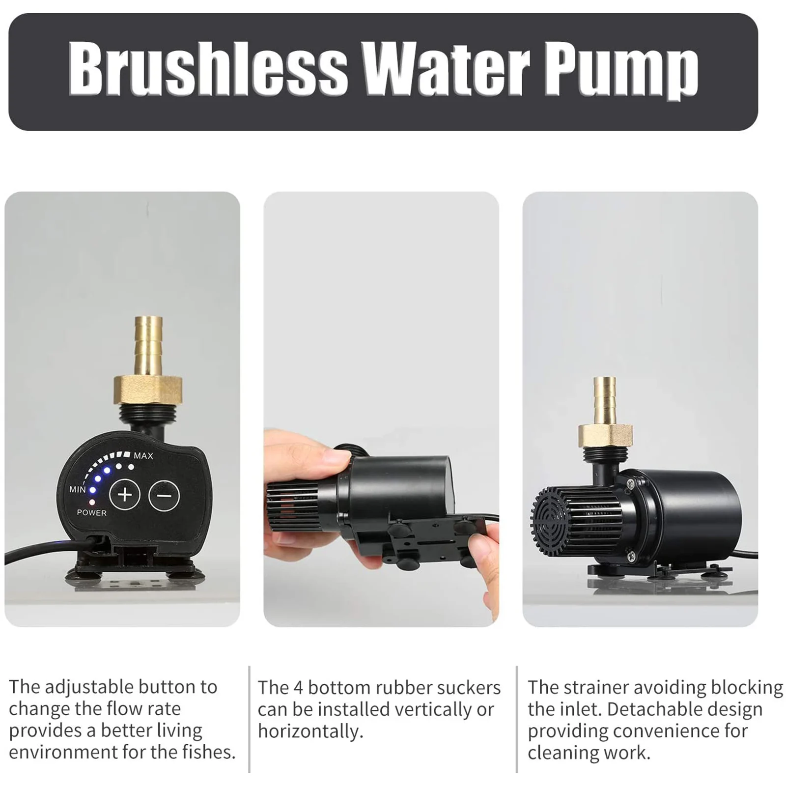 Mini Water Pump Fountain Pump Adjustable Flow Rate For Pum Pond Water Gardens Hydroponic Systems Low Noise Fish Farming Pump
Mini Water Pump Fountain Pump Adjustable Flow Rate For Pum Pond Water Gardens Hydroponic Systems Low Noise Fish Farming Pump