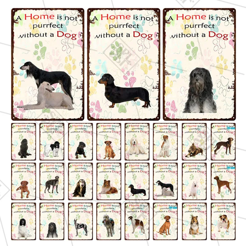 Different Dog Metal Signs Dachshund Border Shepherd Tin Plate Pet Shop Decoration Wall Stickers Vintage Animal Plaque Home Decor
Different Dog Metal Signs Dachshund Border Shepherd Tin Plate Pet Shop Decoration Wall Stickers Vintage Animal Plaque Home Decor