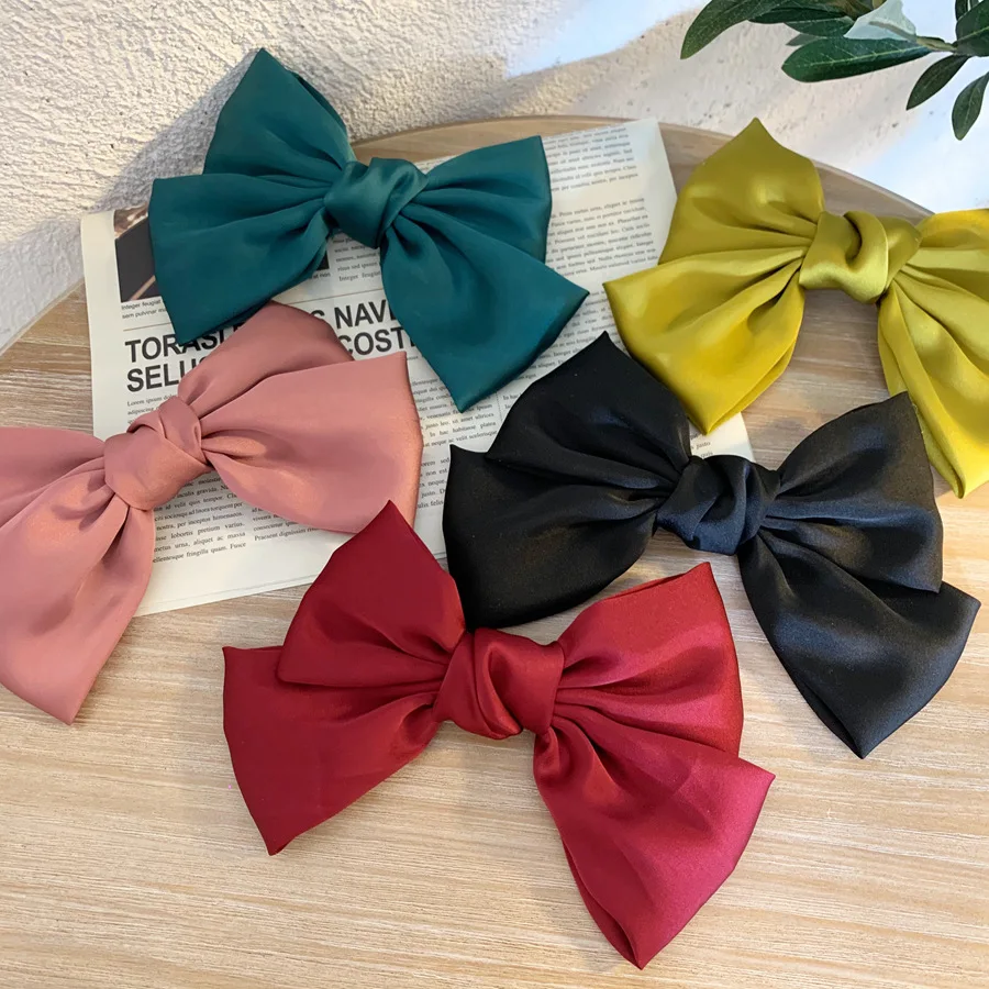 High Quatity Solid Color Big Bow Hair Ties Sweet Hairpins for Girl Hair Clip for Women Satin Hair Rope Hairgrip Hair Accessories
High Quatity Solid Color Big Bow Hair Ties Sweet Hairpins for Girl Hair Clip for Women Satin Hair Rope Hairgrip Hair Accessories