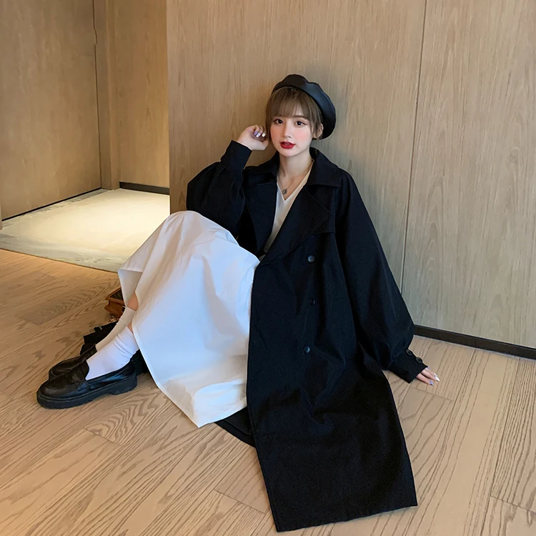 Design Trench Women England Style Loose Fashion Office Lady Jacket Female Elegant Sleeve Long Coat 2020 Autumn Korean
Design Trench Women England Style Loose Fashion Office Lady Jacket Female Elegant Sleeve Long Coat 2020 Autumn Korean
