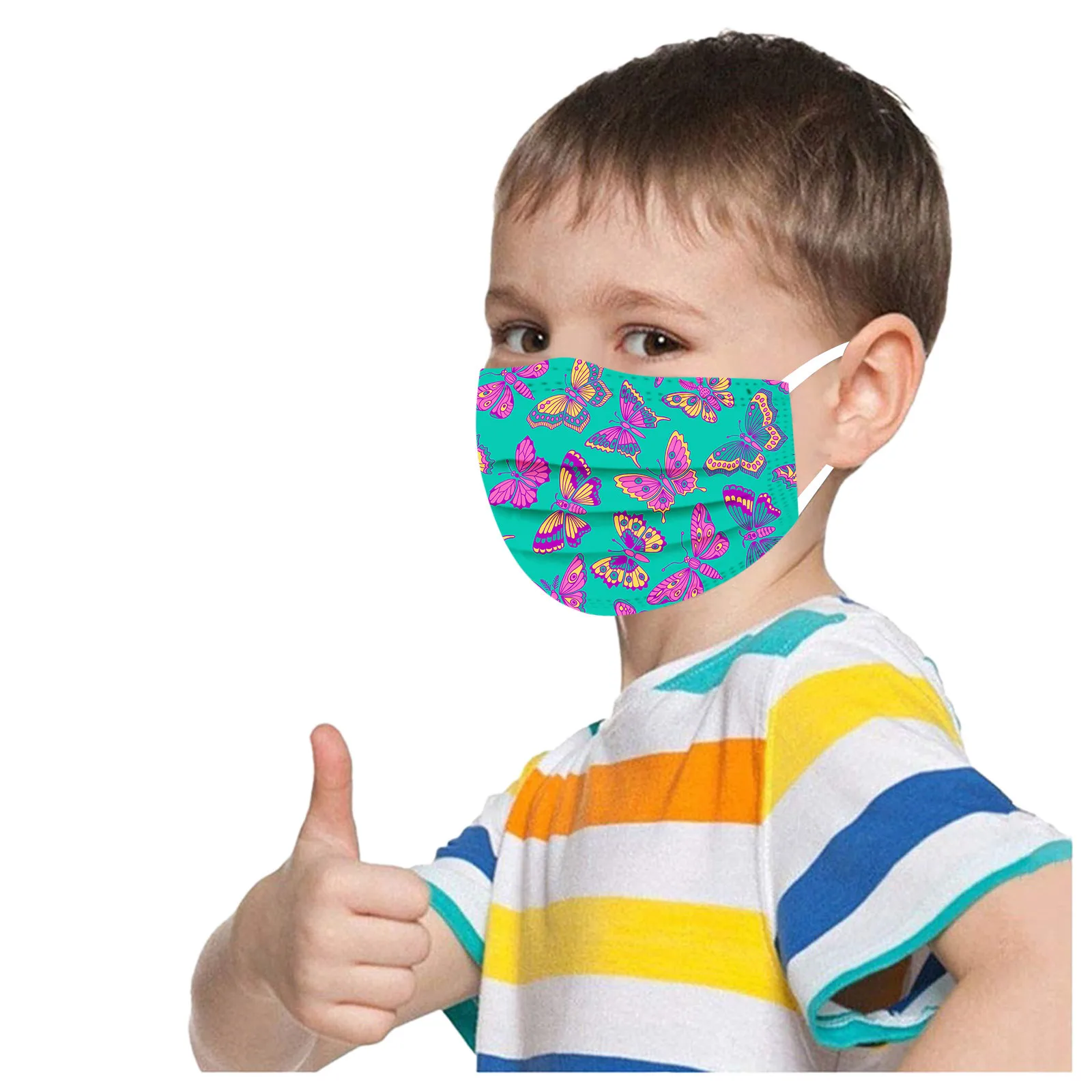 10 шт. одноразовые маски для лица с рисунком бабочек | Безопасность и защита