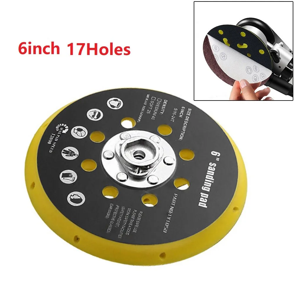 

6Inch 150mm 17 Holes Sander Backing Pad For Makita BO6030 BO6040 Festool RO1 ES150 ET2 ES ETS 150 Grinding Sanding Power Tools