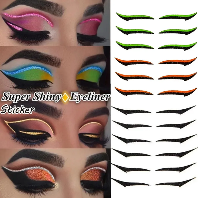 6Pair/set Glitter Reusable Cat Eye Makeup Waterprof Easy To Use Sweatproof Eyeliner Sticker Eyelid Sticker косметика
6Pair/set Glitter Reusable Cat Eye Makeup Waterprof Easy To Use Sweatproof Eyeliner Sticker Eyelid Sticker косметика