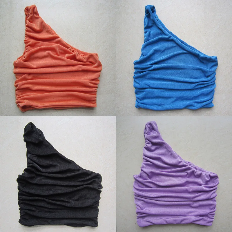 One Shoulder Crop Top Women Sexy Sleeveless Ruched Tank Top Summer White Black Blue Orange Plain Short Tanks Camis
One Shoulder Crop Top Women Sexy Sleeveless Ruched Tank Top Summer White Black Blue Orange Plain Short Tanks Camis