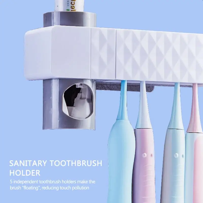 Ultraviolet Toothbrush Sterilizer Holders Sanitizer Auto Squeezer Toothpaste Dispenser Wall-mounted Bathroom Storage Rack Shelf 
Ultraviolet Toothbrush Sterilizer Holders Sanitizer Auto Squeezer Toothpaste Dispenser Wall-mounted Bathroom Storage Rack Shelf