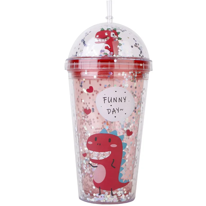 450ML Cartoon Dinosaur Double-layer Plastic Cup Student Portable Straw Water Bottle Kitchen Accessories Gadget Coffee Cup.8z
450ML Cartoon Dinosaur Double-layer Plastic Cup Student Portable Straw Water Bottle Kitchen Accessories Gadget Coffee Cup.8z