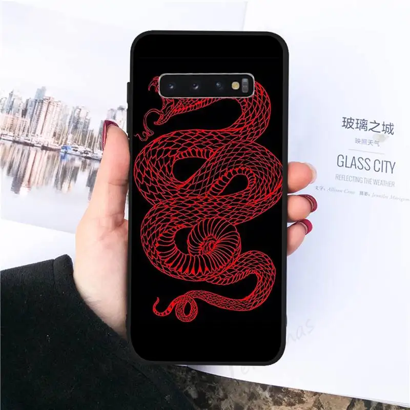 Snake Hand animal Flower Pattern Phone Case For Samsung galaxy S 7 8 9 10 20 edge A 6 10 20 30 50 51 70 note 10 plus