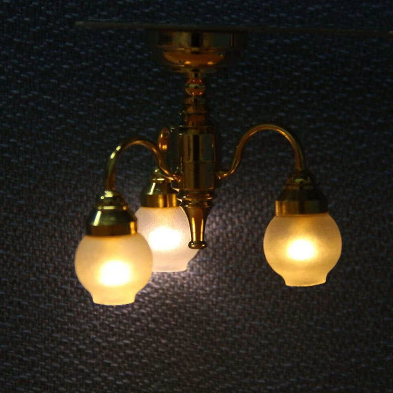 1:12 Dollhouse Miniature Electric Chandelier 3 Arm Lamp Ceiling Light Furniture Living Room Decoration Doll House Accessories
1:12 Dollhouse Miniature Electric Chandelier 3 Arm Lamp Ceiling Light Furniture Living Room Decoration Doll House Accessories