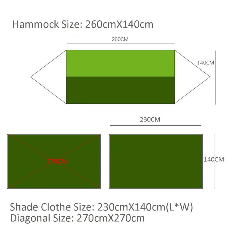 Lightweight Portable Camping Hammock and Tent Awning Rain Fly Tarp Waterproof Mosquito Net Hammock Canopy 210T Nylon Hammocks
Lightweight Portable Camping Hammock and Tent Awning Rain Fly Tarp Waterproof Mosquito Net Hammock Canopy 210T Nylon Hammocks