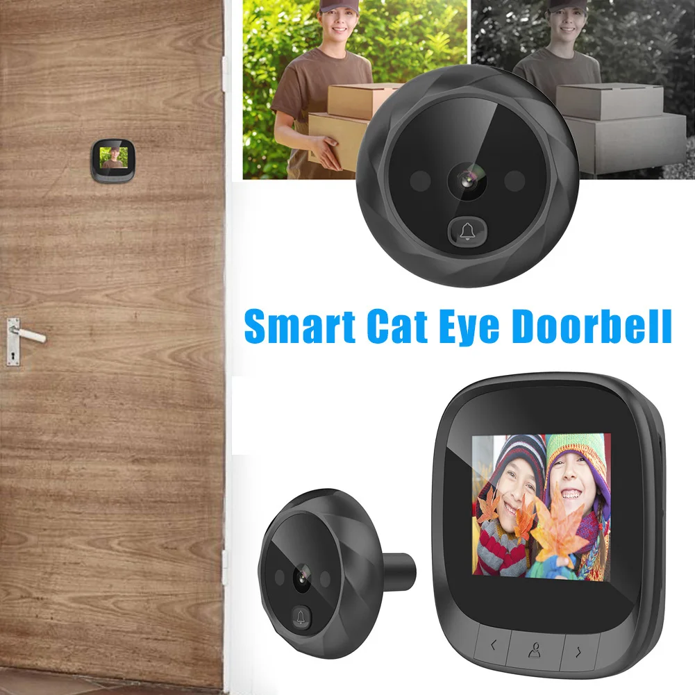2.4 Inch Digital Doorbell LCD 90 Degree Eye Electronic Peephole Doorbell Infrared Camera Door Viewer AUG889
2.4 Inch Digital Doorbell LCD 90 Degree Eye Electronic Peephole Doorbell Infrared Camera Door Viewer AUG889