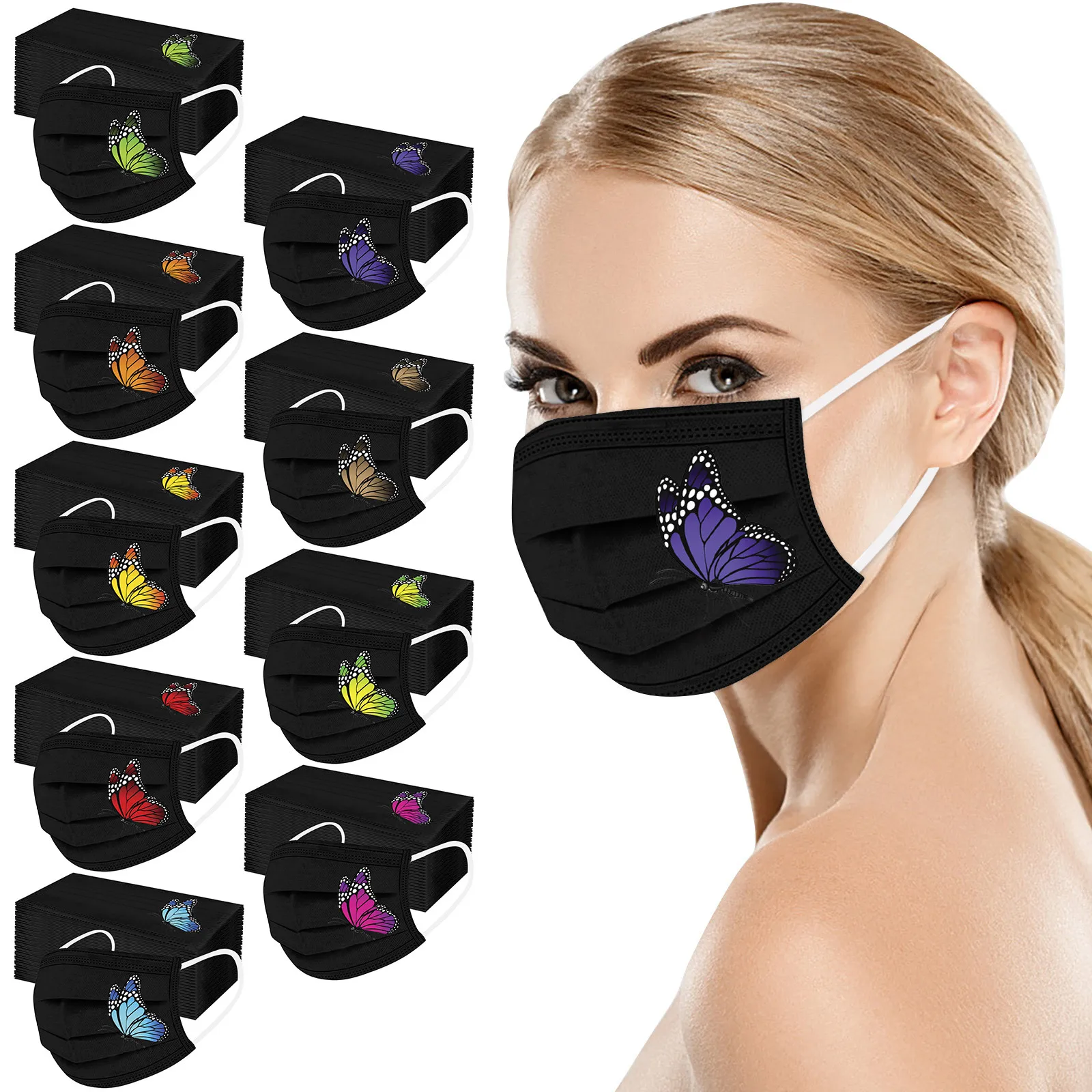 50pc Adult's Mask Butterfly Printed Adult Fashion Designer Mouth-muffle Breathable Halloween Cosplay Mouth Masks Bandana Masque
50pc Adult's Mask Butterfly Printed Adult Fashion Designer Mouth-muffle Breathable Halloween Cosplay Mouth Masks Bandana Masque