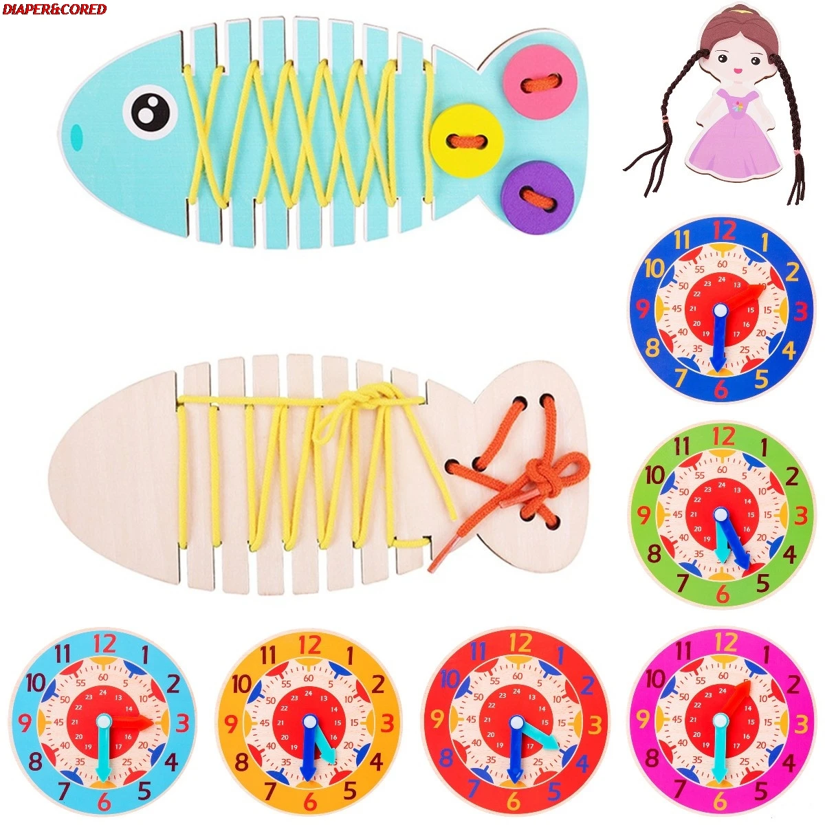 Montessori Teaching Aids Wooden Clock Cognitive Toy Kindergarten Busyboard Accessories Early Childhood Education For Children
Montessori Teaching Aids Wooden Clock Cognitive Toy Kindergarten Busyboard Accessories Early Childhood Education For Children