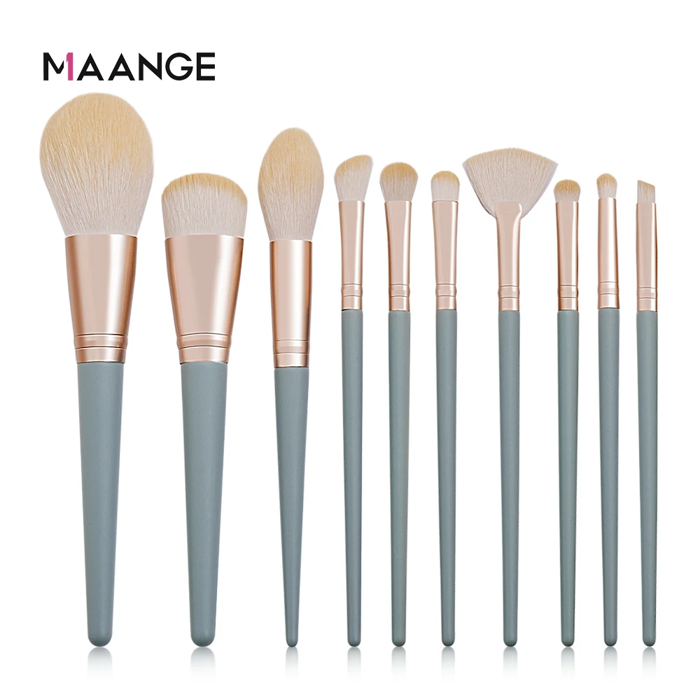 

MAANGE 7/10 Pcs Makeup Brushes Soft Nylon Bristles Cosmetics Foundation Powder Blush Eye Shadow Beauty Professional Brushes Sets