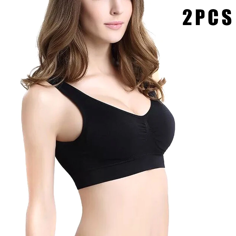 2 Pcs Women Seamless Stretch Yoga Sports Bra Wirefree Unpadded Full Coverage Workout Bra QW
2 Pcs Women Seamless Stretch Yoga Sports Bra Wirefree Unpadded Full Coverage Workout Bra QW