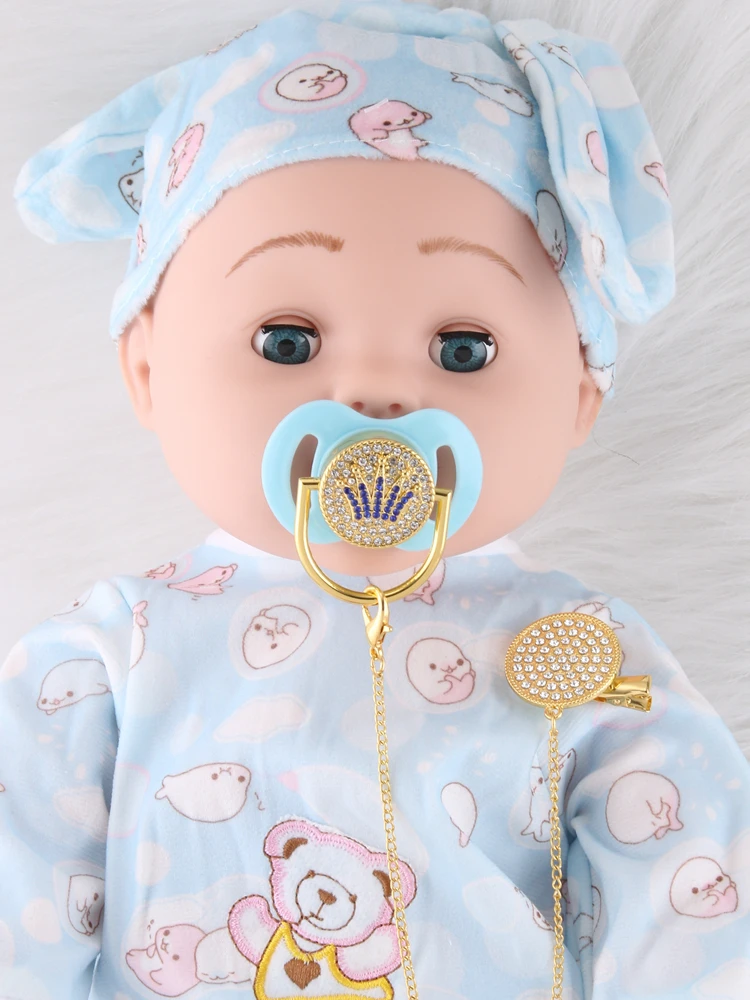 Bling Blue Pink Crown Rhinestones Baby Pacifier With Chain Clip Elegant Pacifier Holder Infant Dummy Baby Shower Gift
Bling Blue Pink Crown Rhinestones Baby Pacifier With Chain Clip Elegant Pacifier Holder Infant Dummy Baby Shower Gift