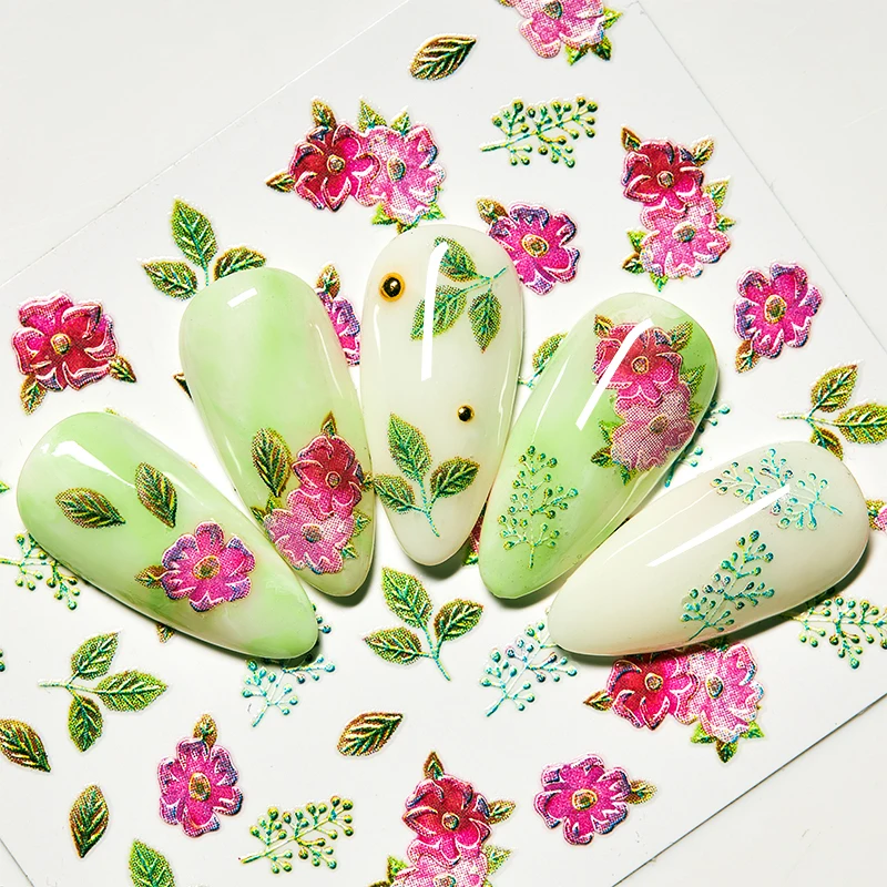 1 Sheet Spring Embossed 3D Nail Stickers Blooming Flower 3D Nail Art Stickers Decals Adhesive Manicure Nail Art Tips Decoration
1 Sheet Spring Embossed 3D Nail Stickers Blooming Flower 3D Nail Art Stickers Decals Adhesive Manicure Nail Art Tips Decoration