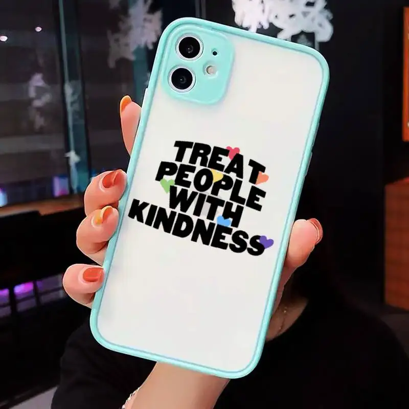 treat people with kindness Phone Case Matte For iPhone 12 Mini 11 Pro XR XS Max 7 8 Plus X Hard PC Back Cover
treat people with kindness Phone Case Matte For iPhone 12 Mini 11 Pro XR XS Max 7 8 Plus X Hard PC Back Cover
